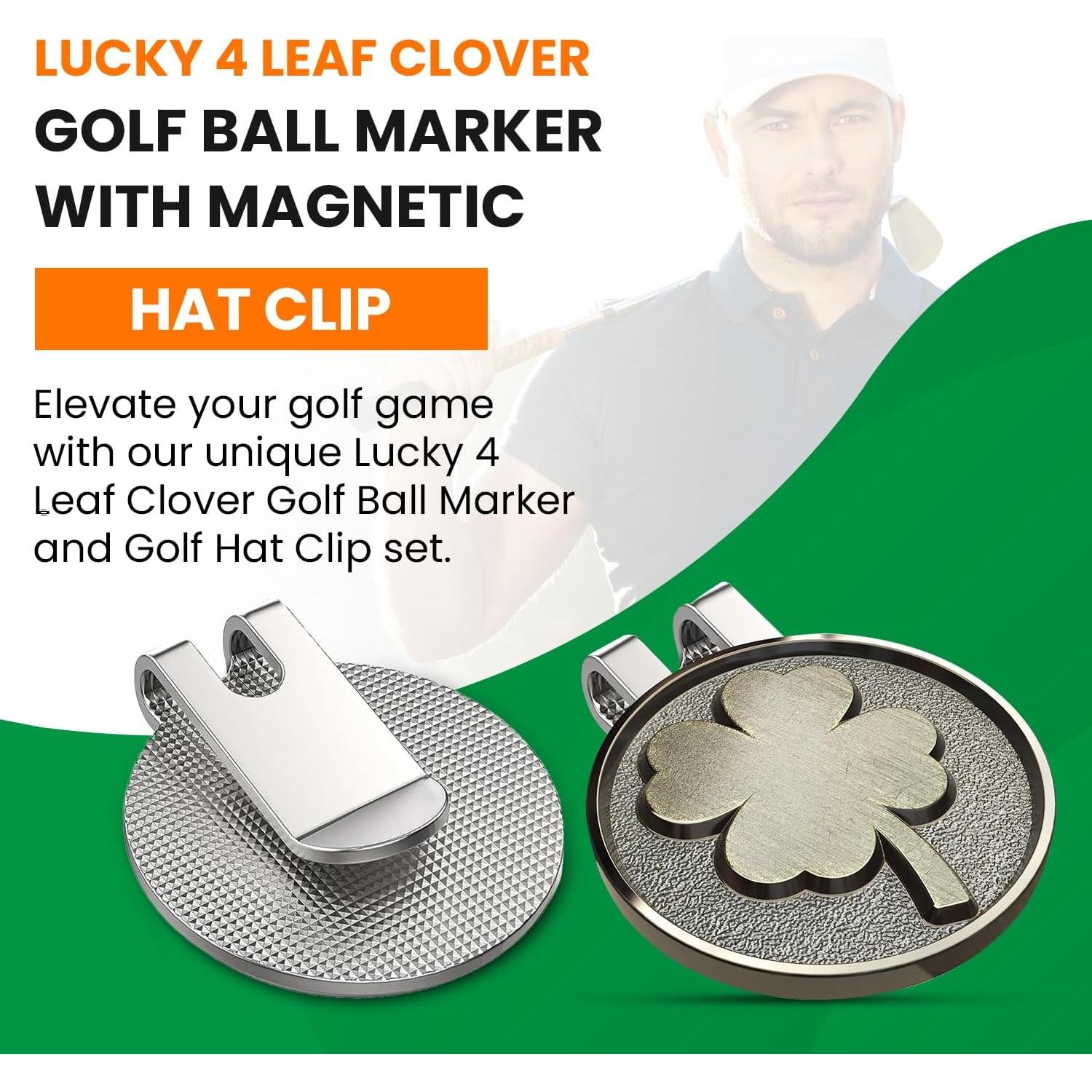 Marcador de Pelota de Golf K9King con Clip Magnético 4 Hojas