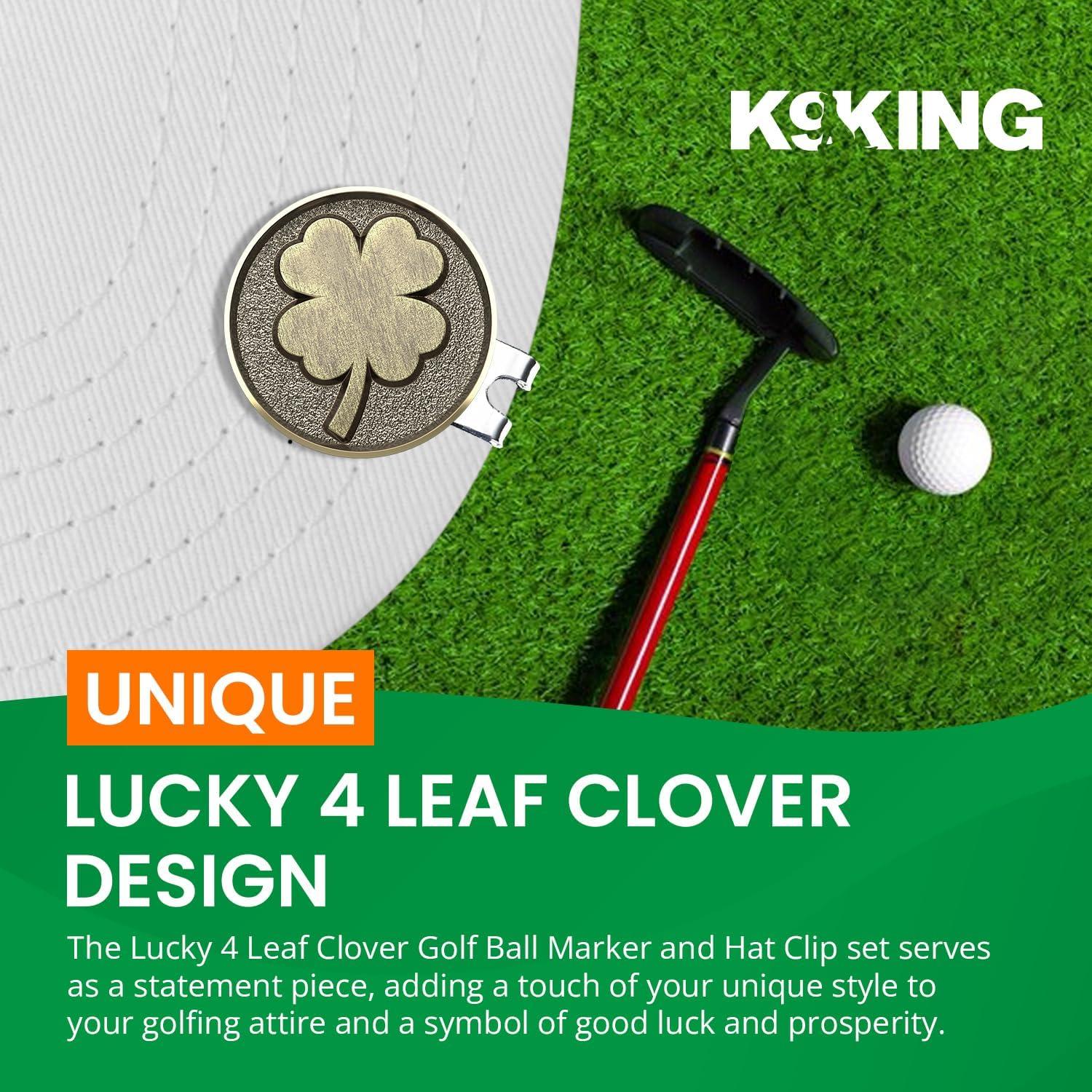 Marcador de Pelota de Golf K9King con Clip Magnético 4 Hojas