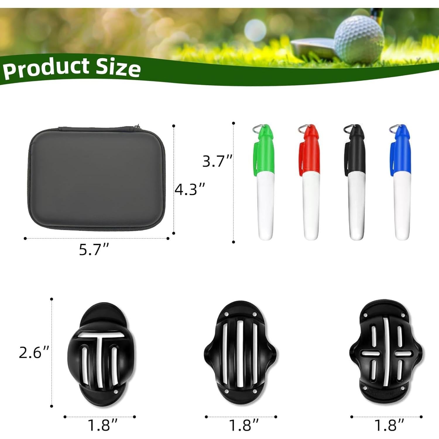 Juego de Marcadores de Pelotas de Golf HIFQUI con Estuche