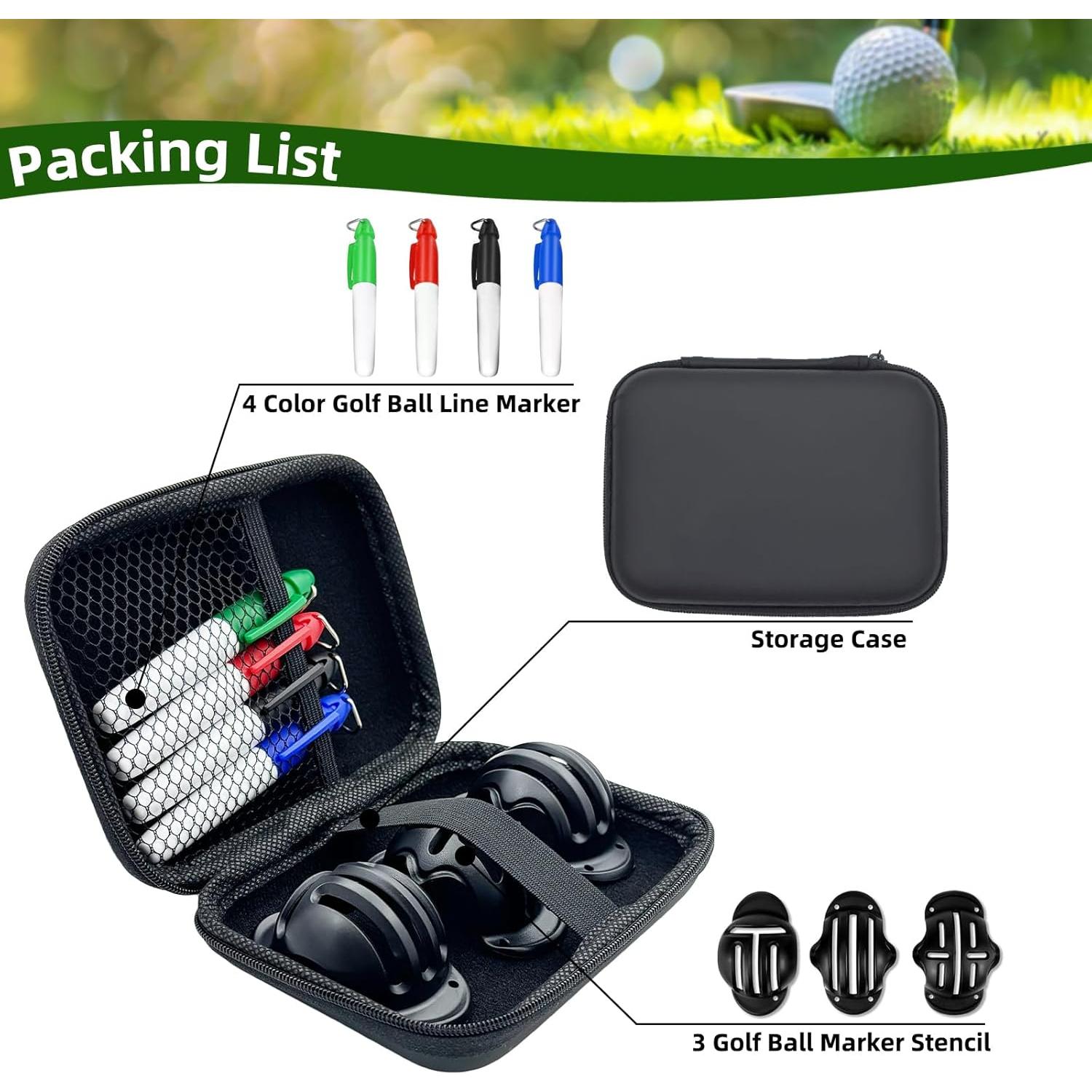 Juego de Marcadores de Pelotas de Golf HIFQUI con Estuche