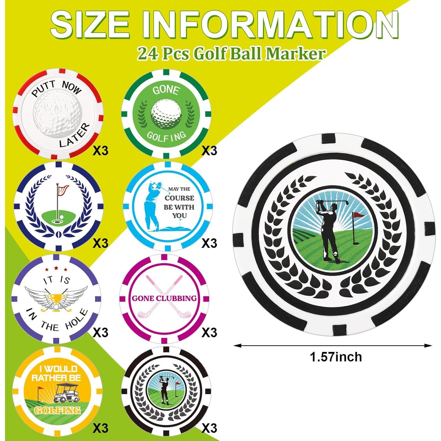 Marcadores de Pelotas de Golf Sosation 24 Pcs Diversión