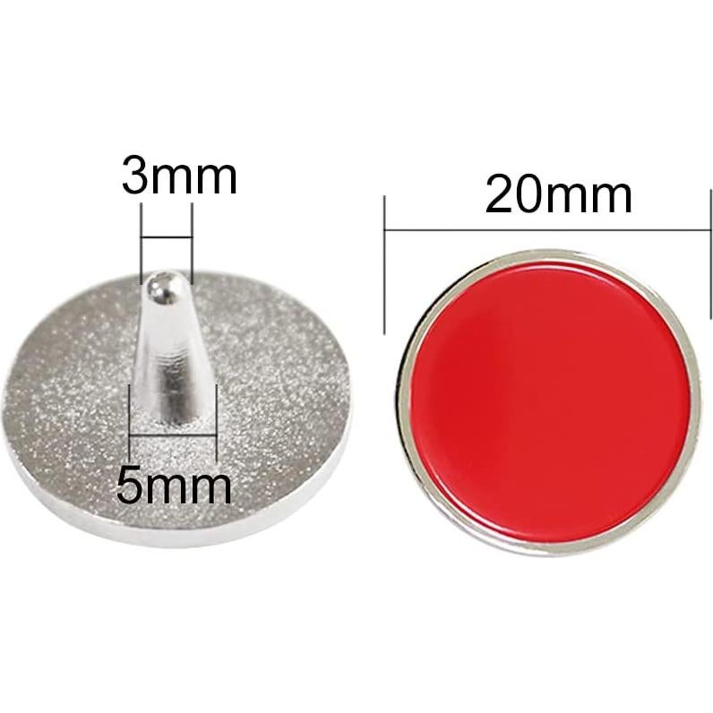 Marcadores de Pelotas de Golf PINMEI 3 Pcs Aleación Zinc Multicolor