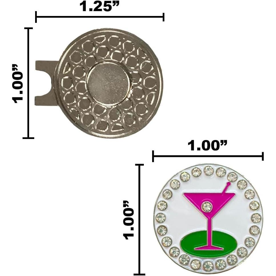 Marcador de Pelota de Golf Bling Giggle Golf con Clip Magnético