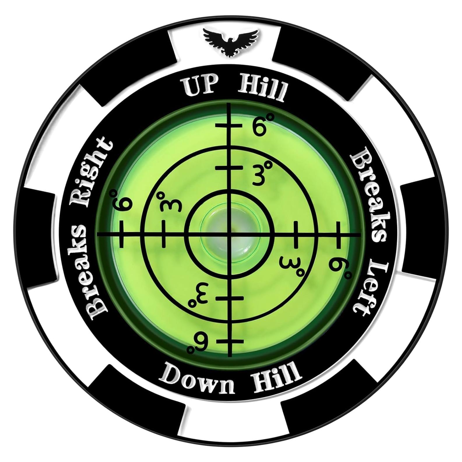 Lector de Green de Golf Yobbai Pro con Clip y Nivel de Burbuja