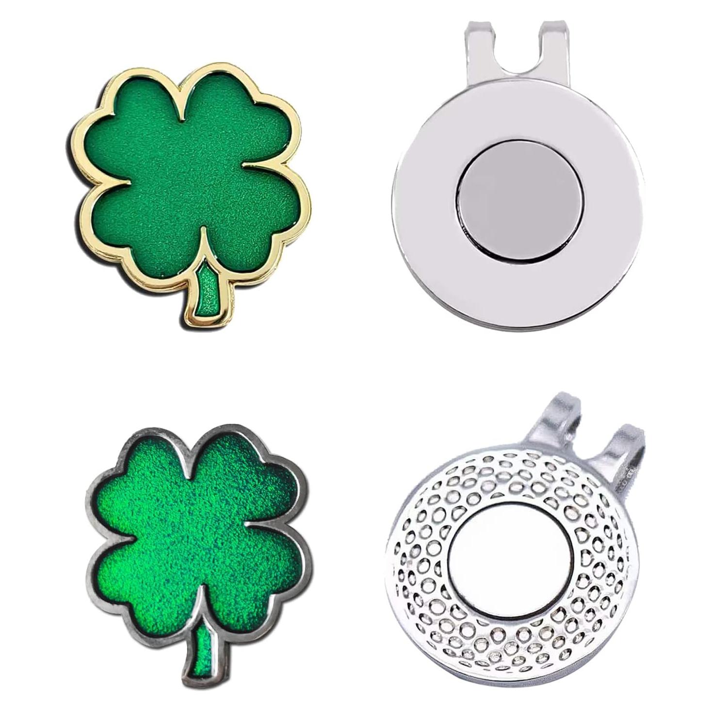 Marcadores de Pelotas de Golf UNYNY Trébol de Cuatro Hojas 2 Pcs