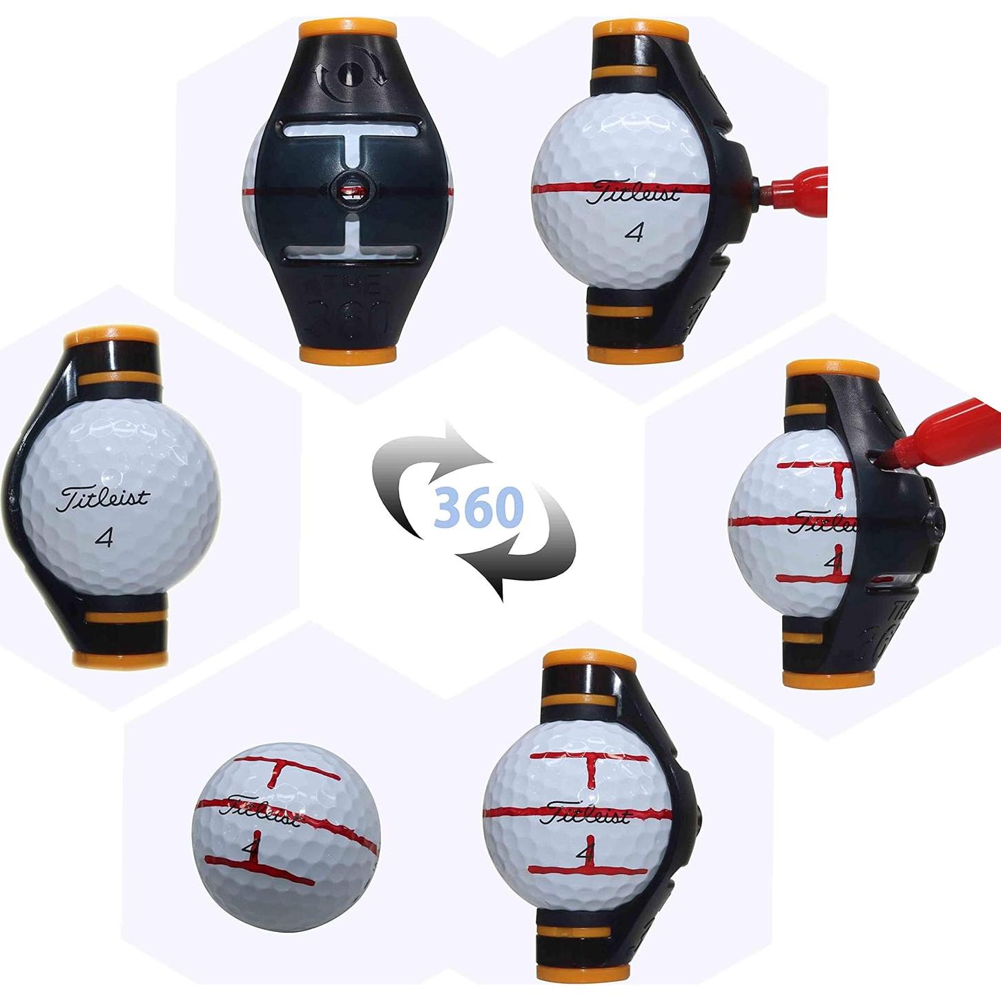Kit de Alineación de Bola de Golf BIRDIE79 360 Grados con Marcadores