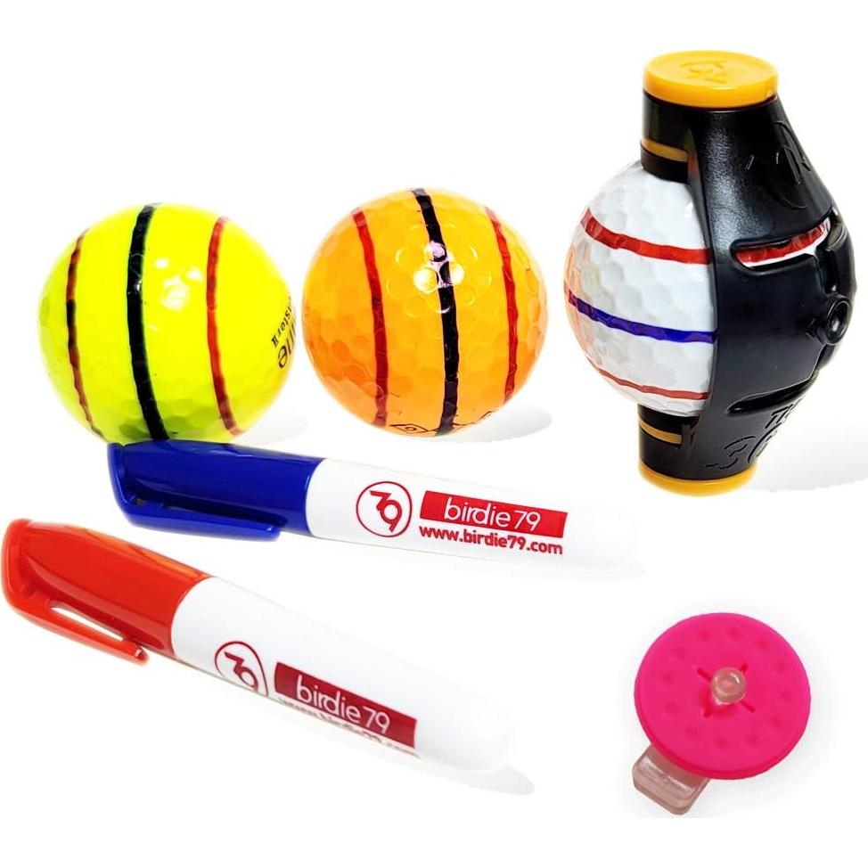 Kit de Alineación de Bola de Golf BIRDIE79 360 Grados con Marcadores
