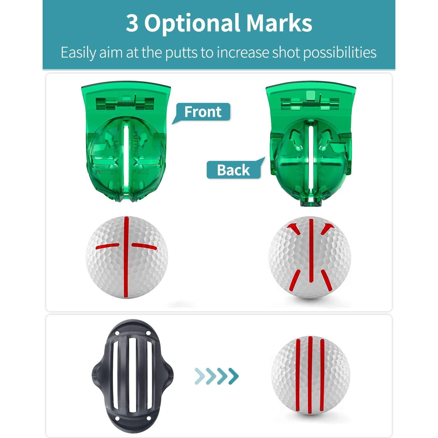 Kit de Plantilla de Alineación para Pelotas de Golf GreenHaven 2 PCS