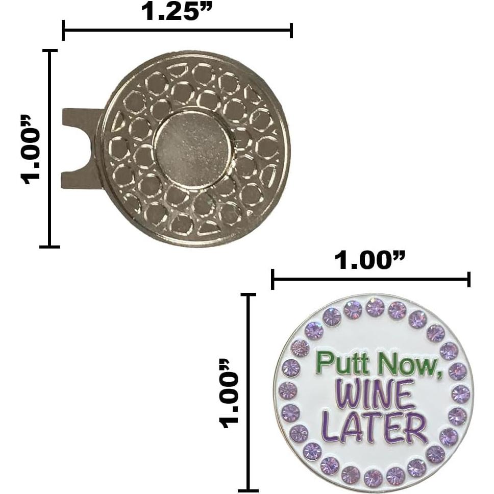 Marcador de Pelota de Golf Giggle Golf Putt Now Wine Later