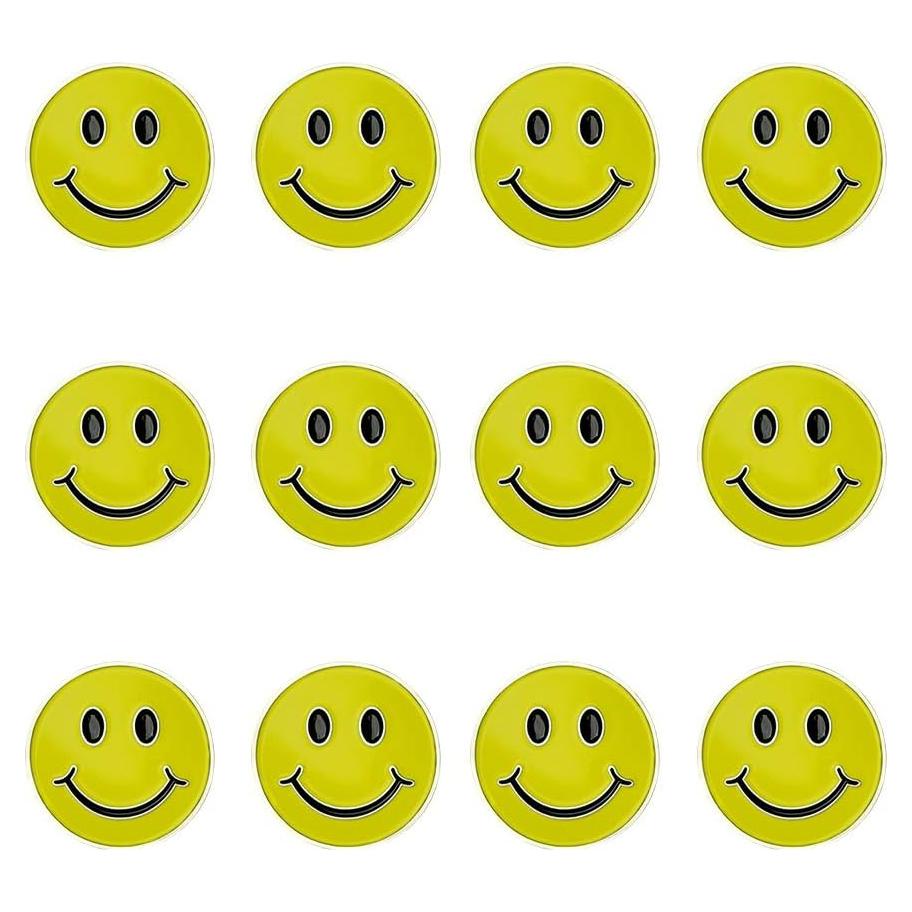 Paquete de 12 Marcadores de Golf GOLTERS Amarillo 24.4mm