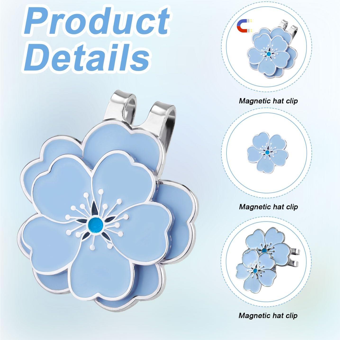 Marcador de Pelota de Golf Magnético Gosknor Azul Clip Gorra