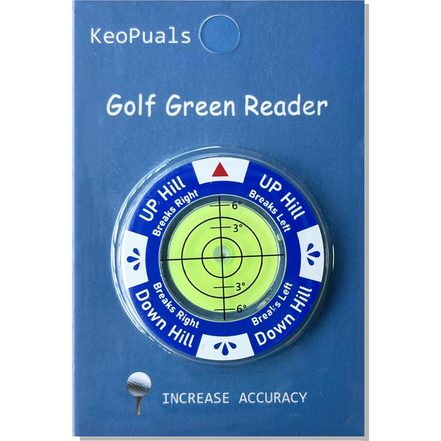 Lector de Green de Golf KeoPuals con Nivel Acrílico Azul