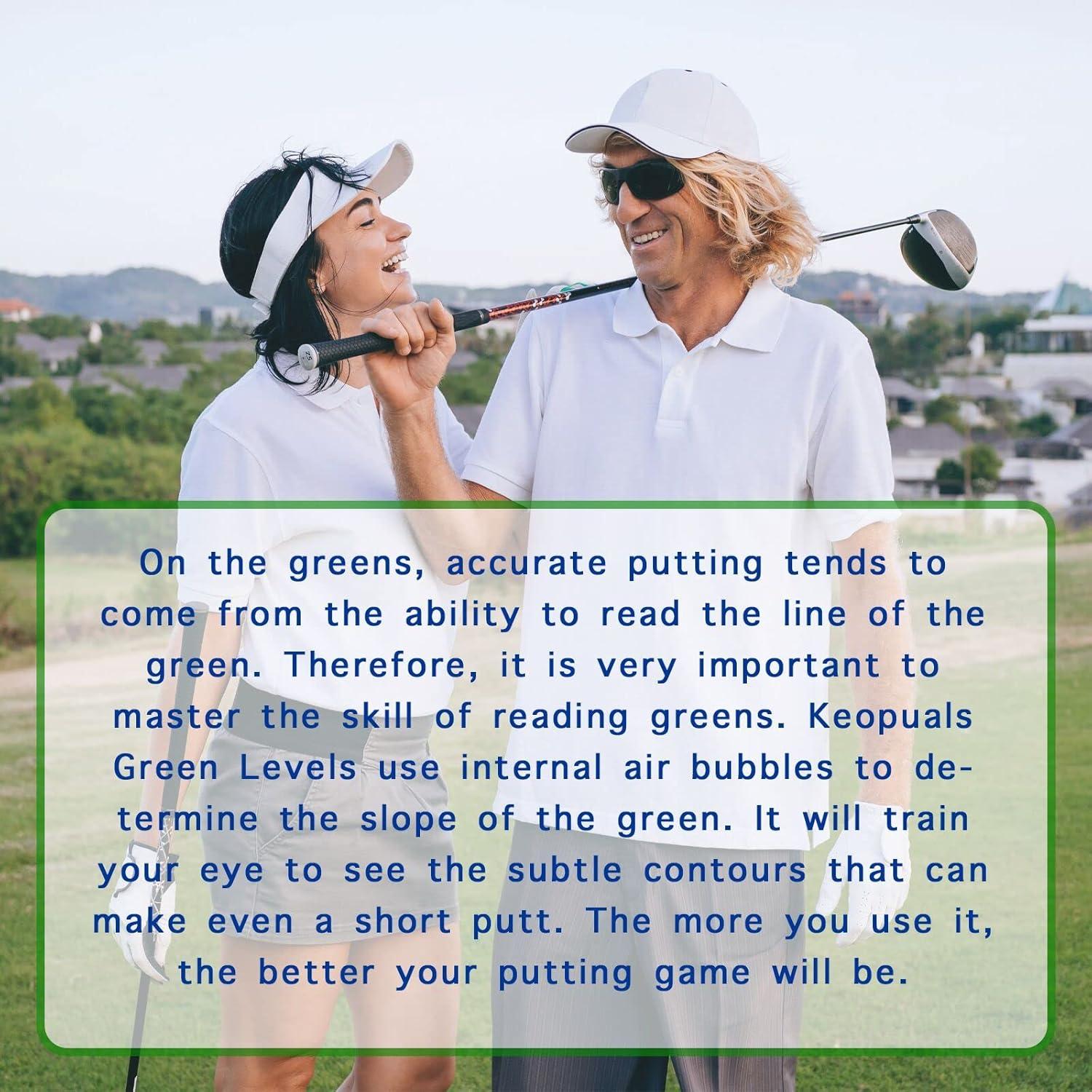 Lector de Green de Golf KeoPuals con Nivel Acrílico Azul