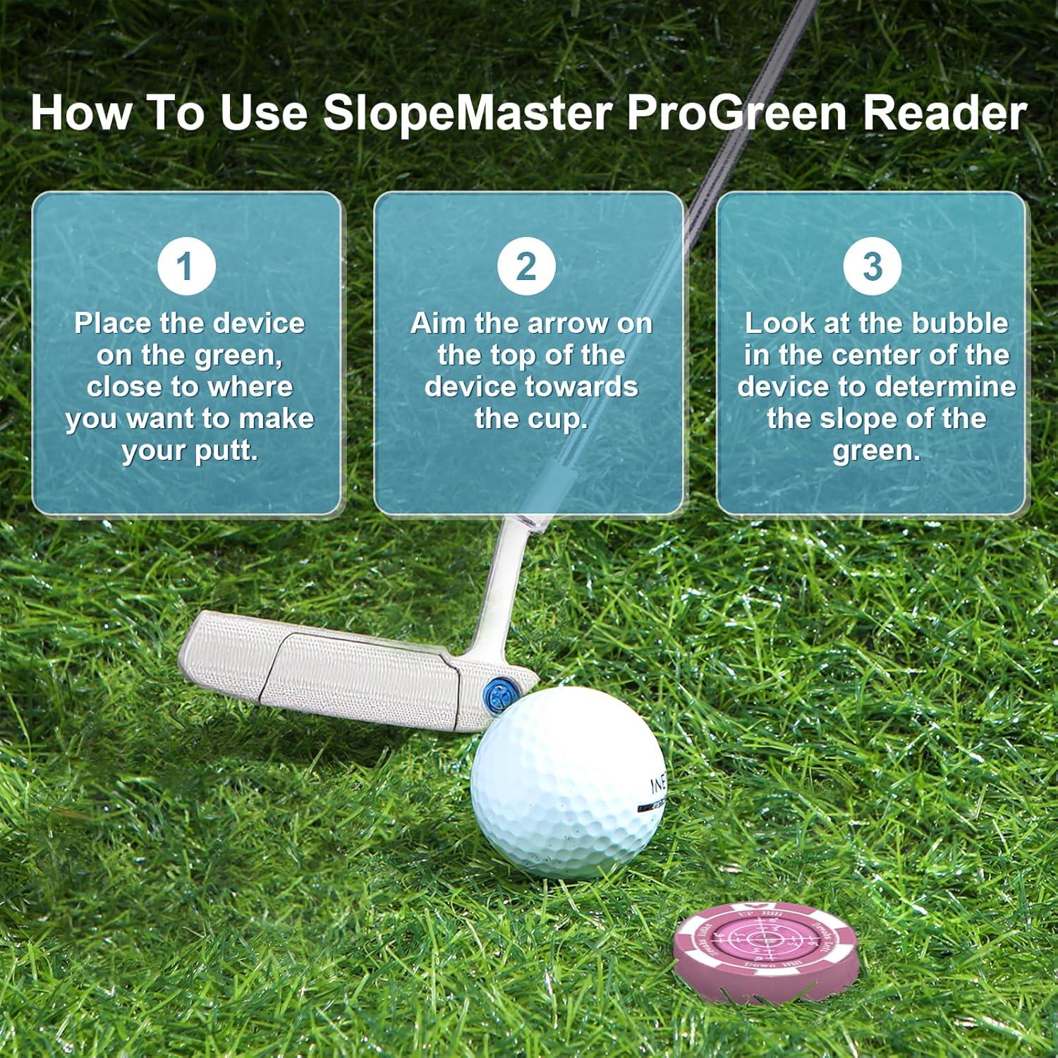 Lector de Green de Golf Yobbai Pro con Clip y Marcador