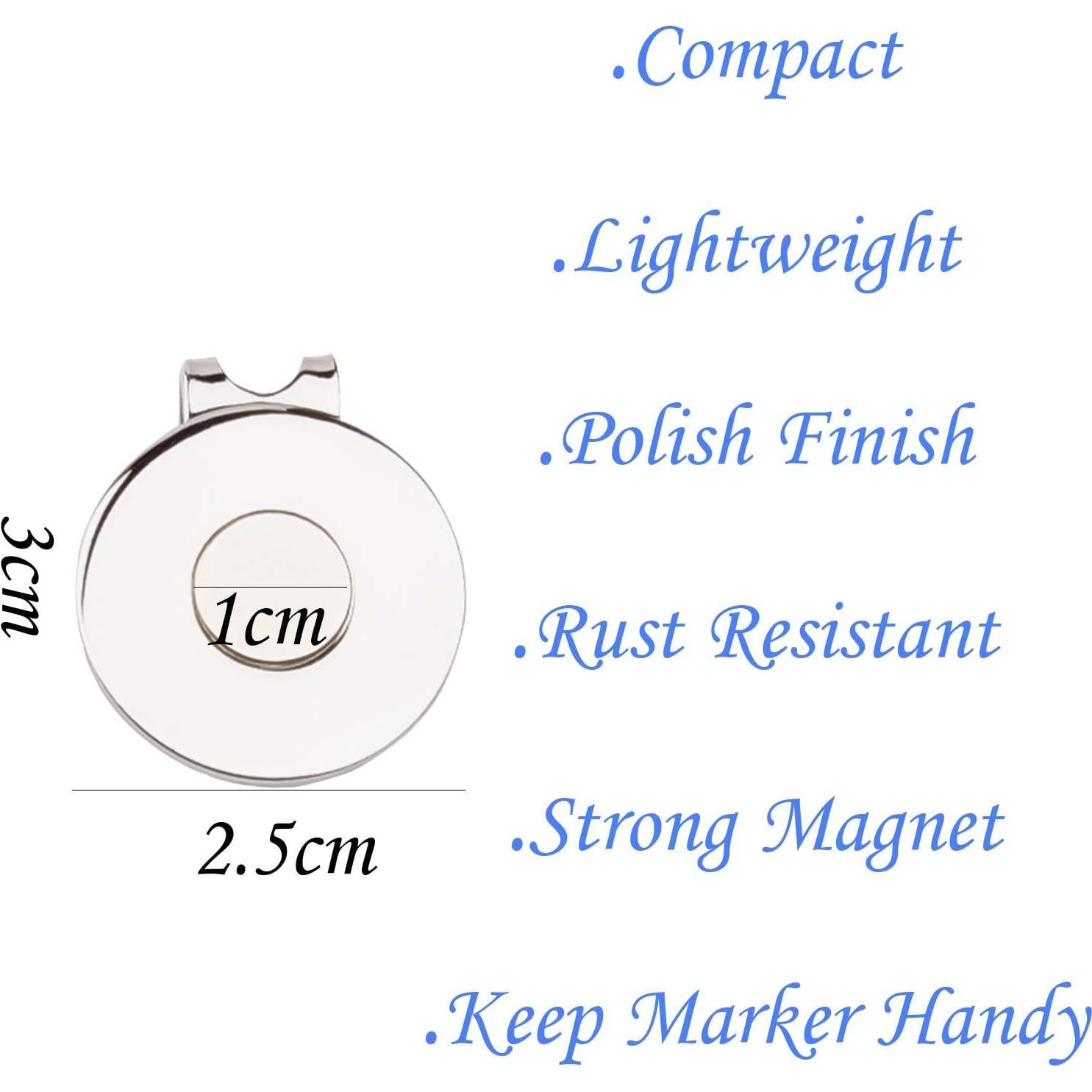 Clip Magnético para Sombrero de Golf Eshan - 10 Piezas