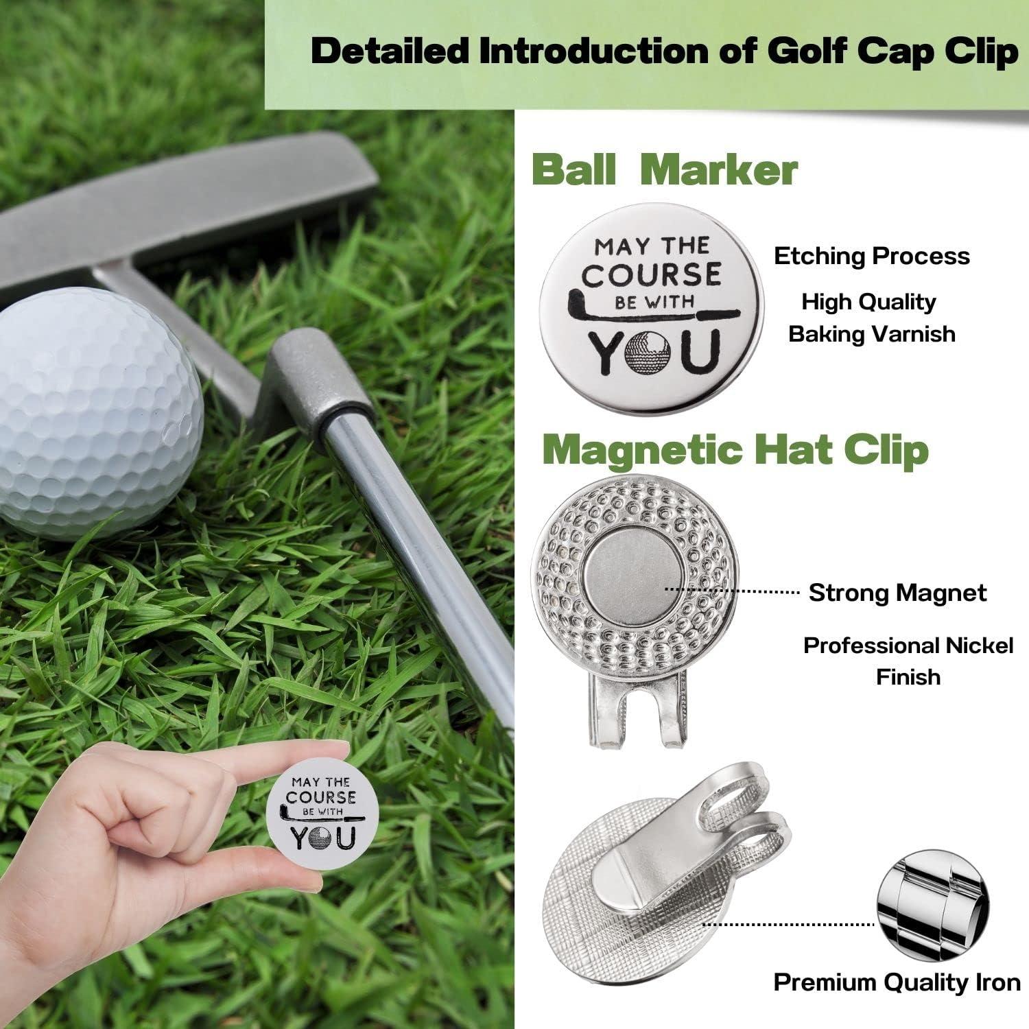 Marcador de Pelota de Golf Botogift con Clip Magnético Plateado