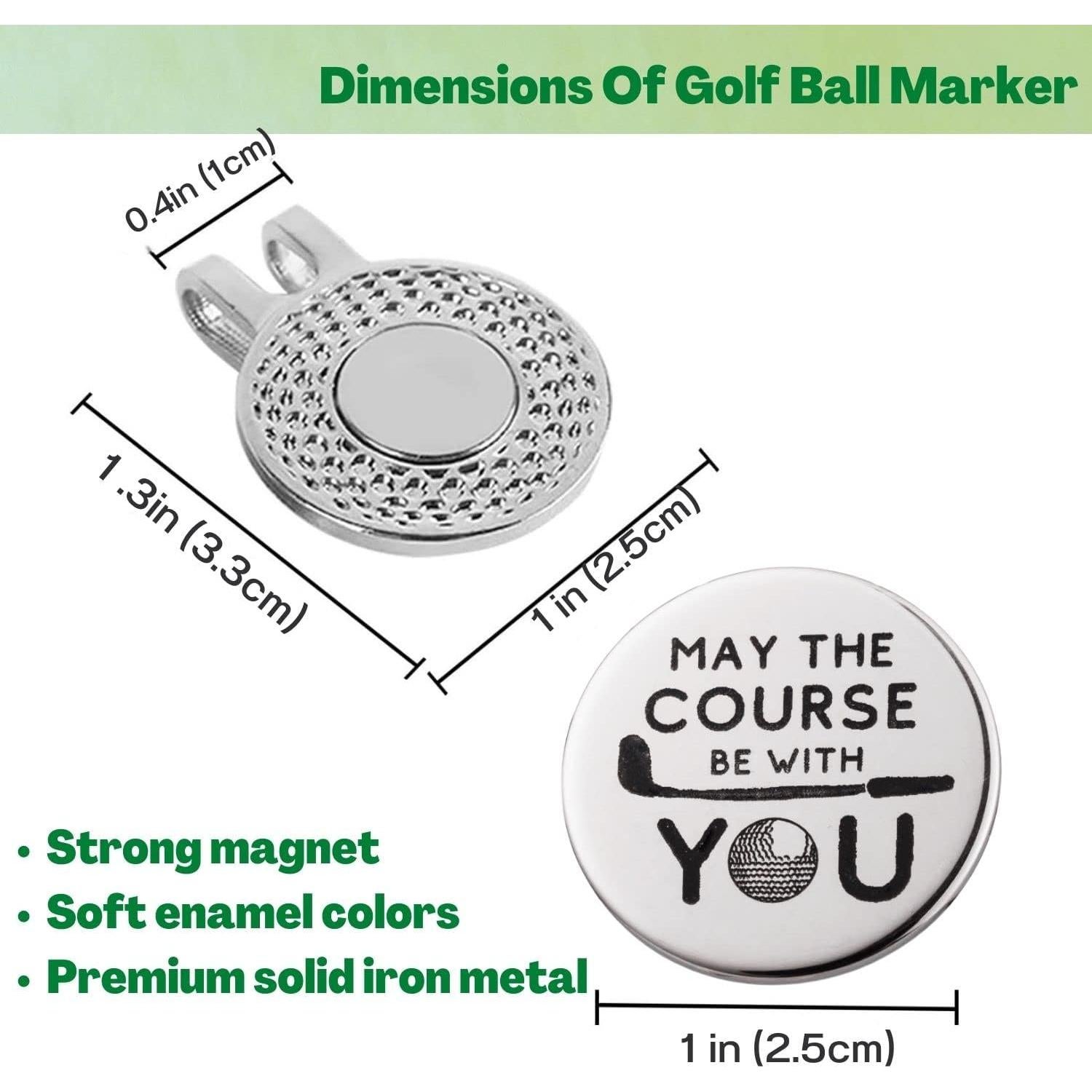 Marcador de Pelota de Golf Botogift con Clip Magnético Plateado