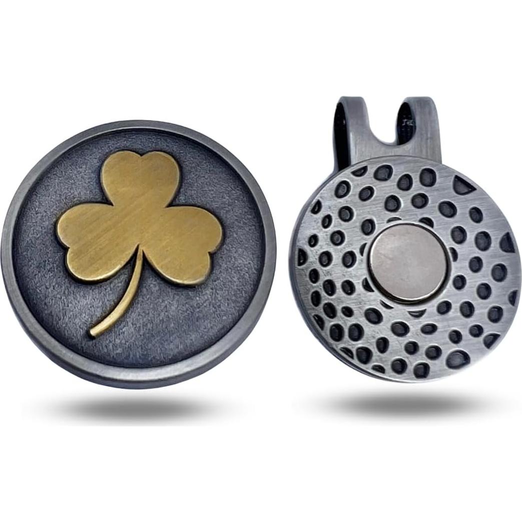 Marcador de Pelota de Golf Magnético Metal Trébol Irlandés