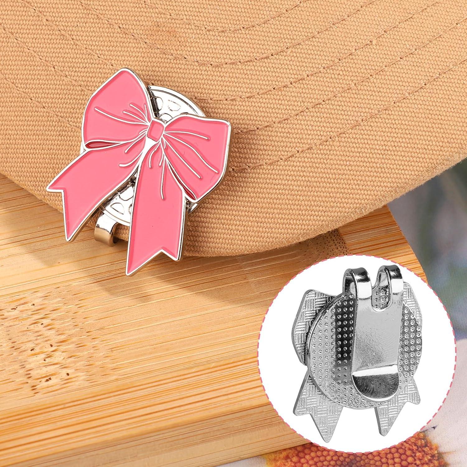 Clip de Sombrero Magnético Gosknor para Marcador de Golf Rosa