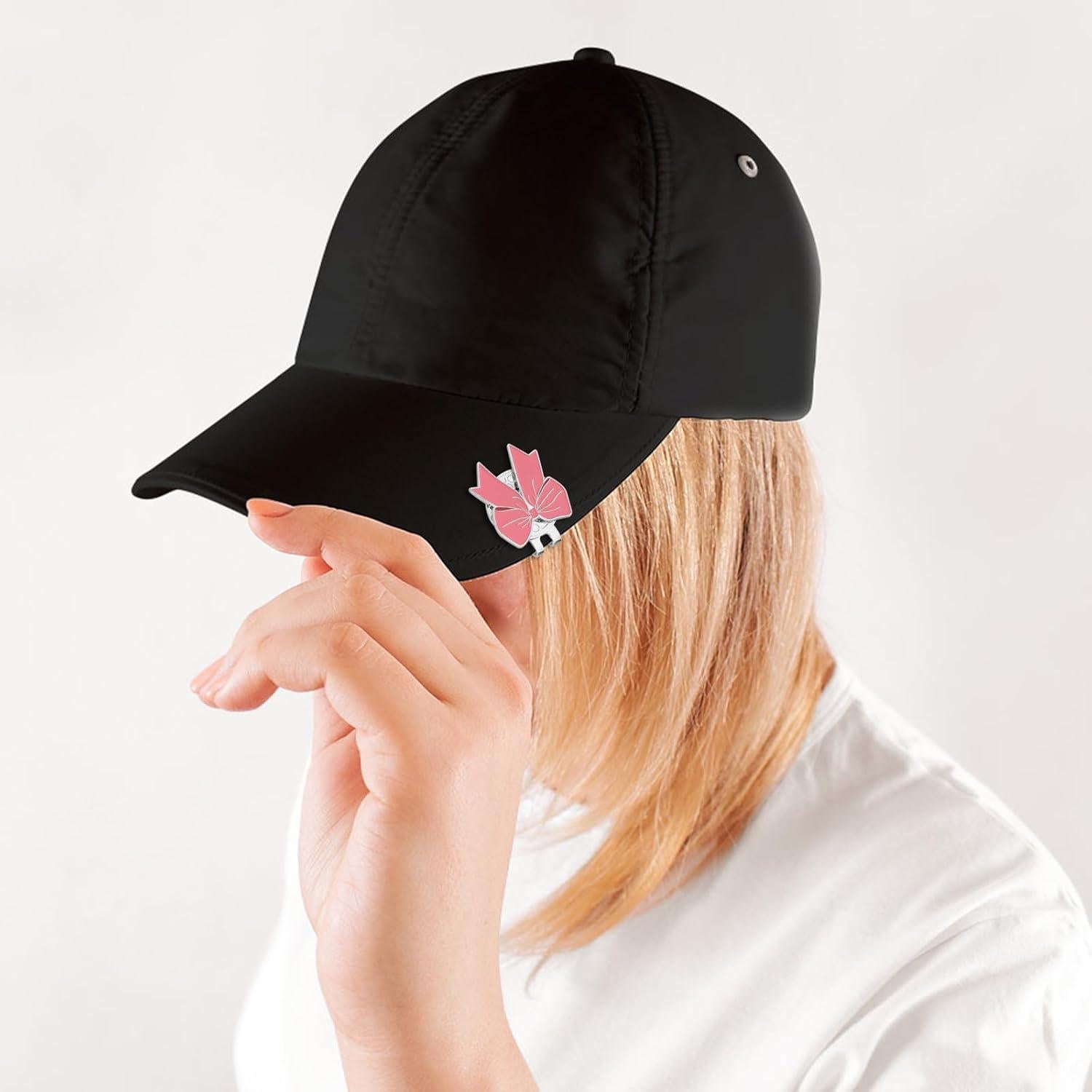 Clip de Sombrero Magnético Gosknor para Marcador de Golf Rosa