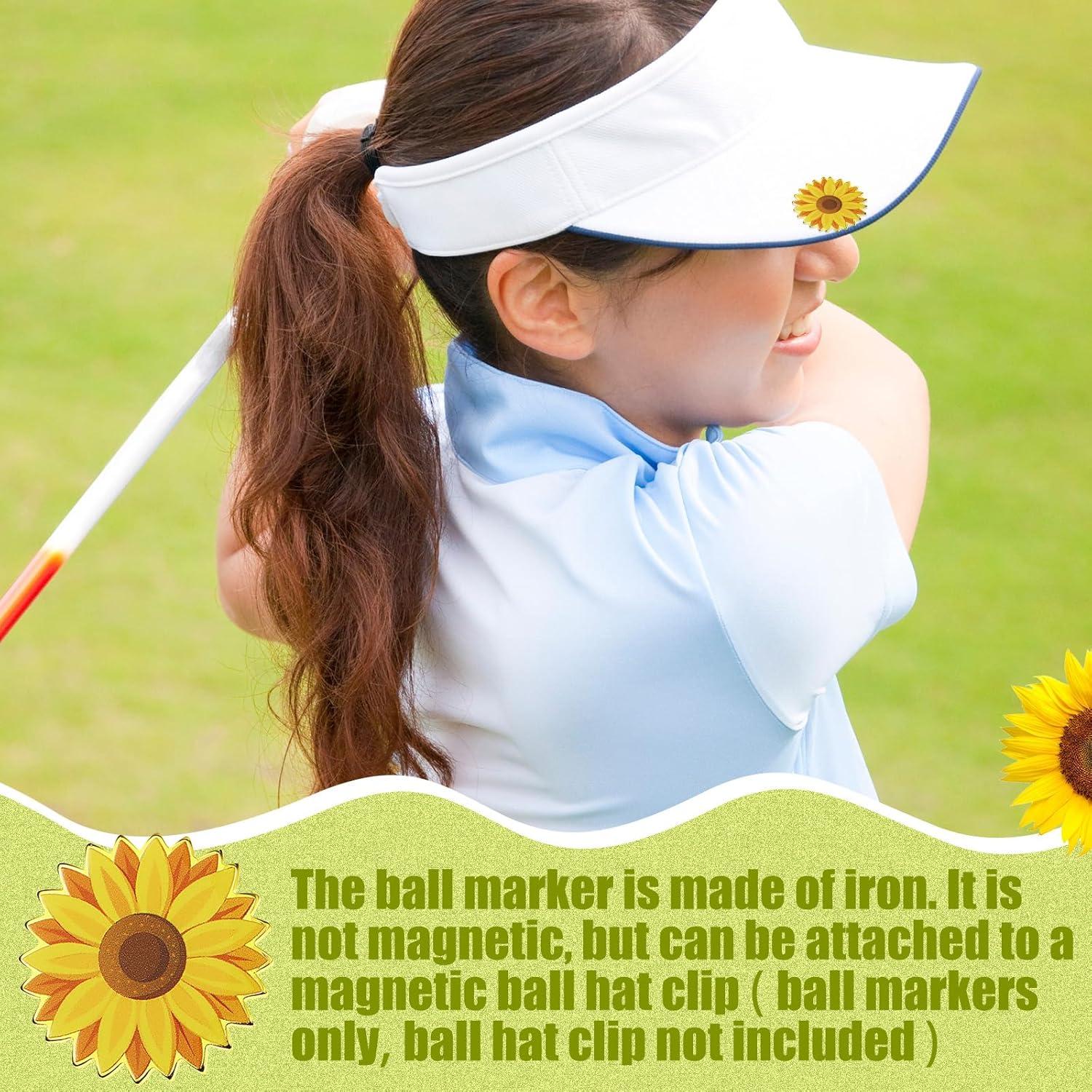 9 Marcadores de Pelotas de Golf Girasol Seenelling 25 mm