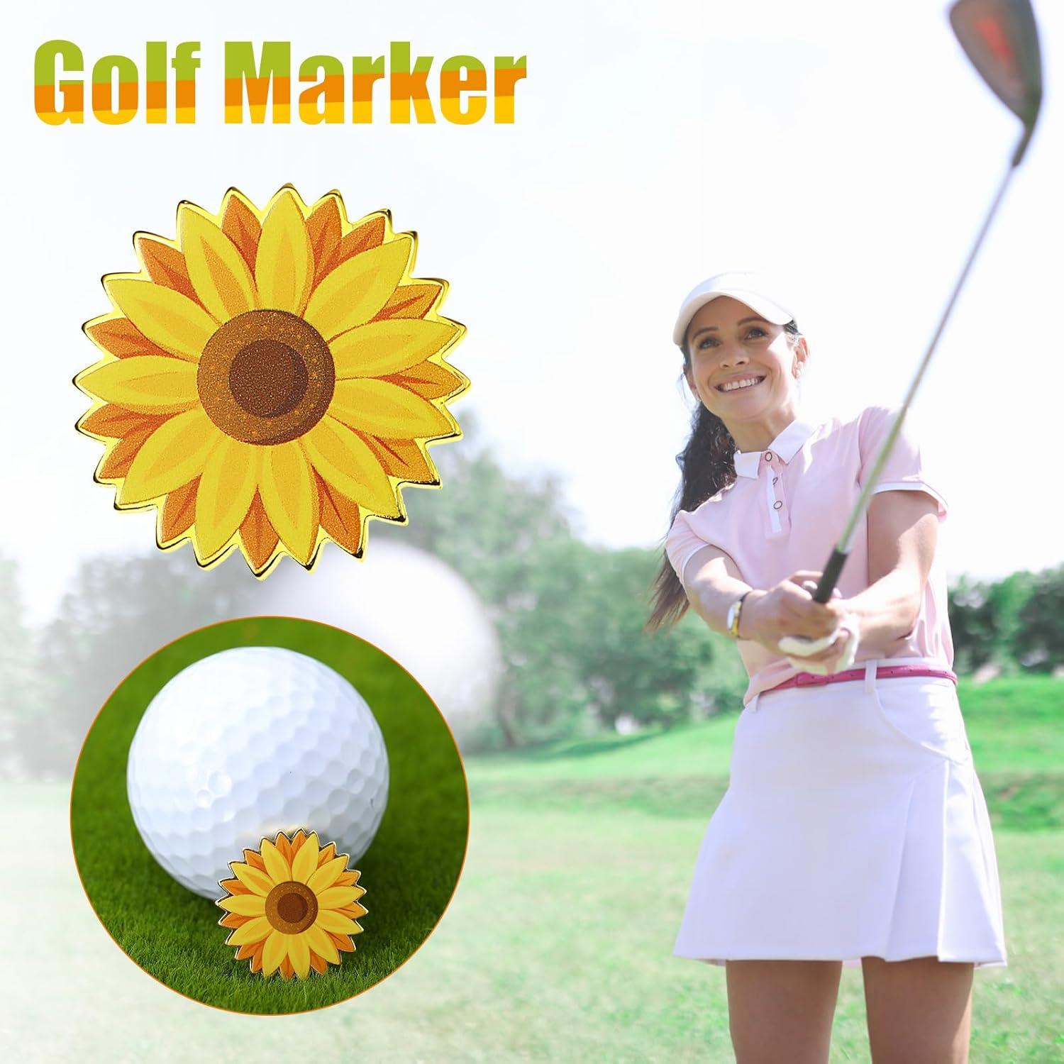 9 Marcadores de Pelotas de Golf Girasol Seenelling 25 mm
