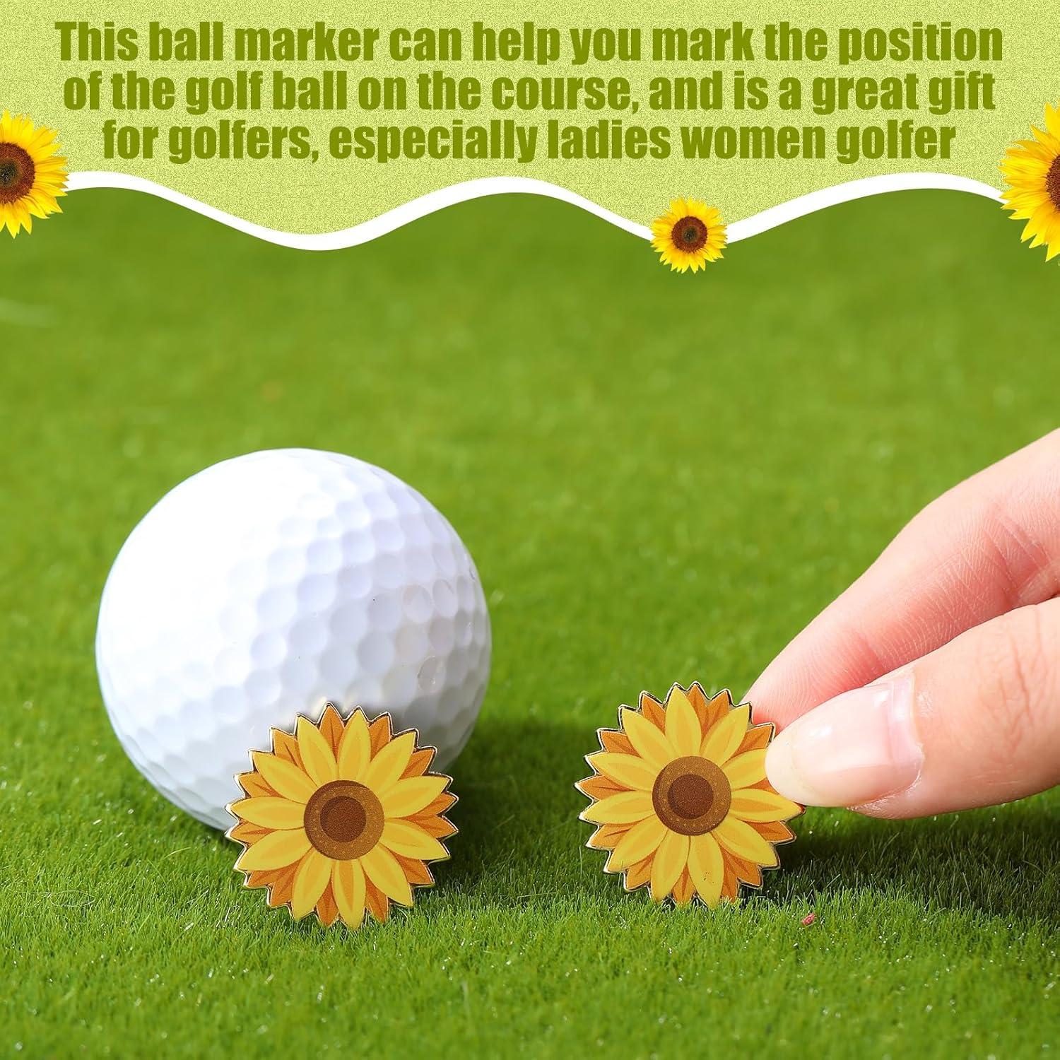 9 Marcadores de Pelotas de Golf Girasol Seenelling 25 mm