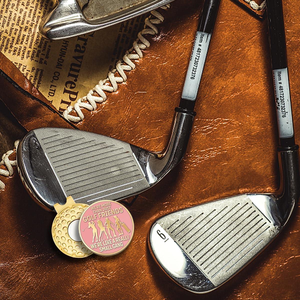 Clip para Sombrero de Golf Rofiowa Rosa Dorado con Marcador