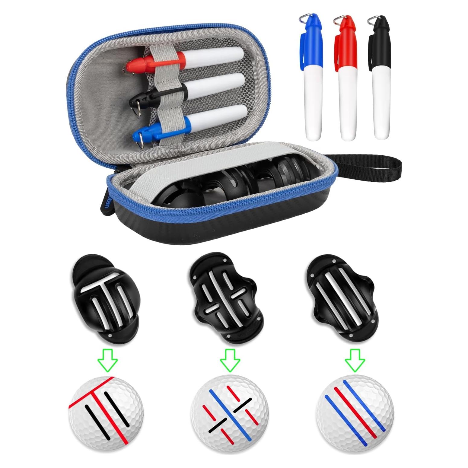 Herramienta de Marcado de Pelotas de Golf Bjabtan - 3 Plantillas y 3 Marcadores