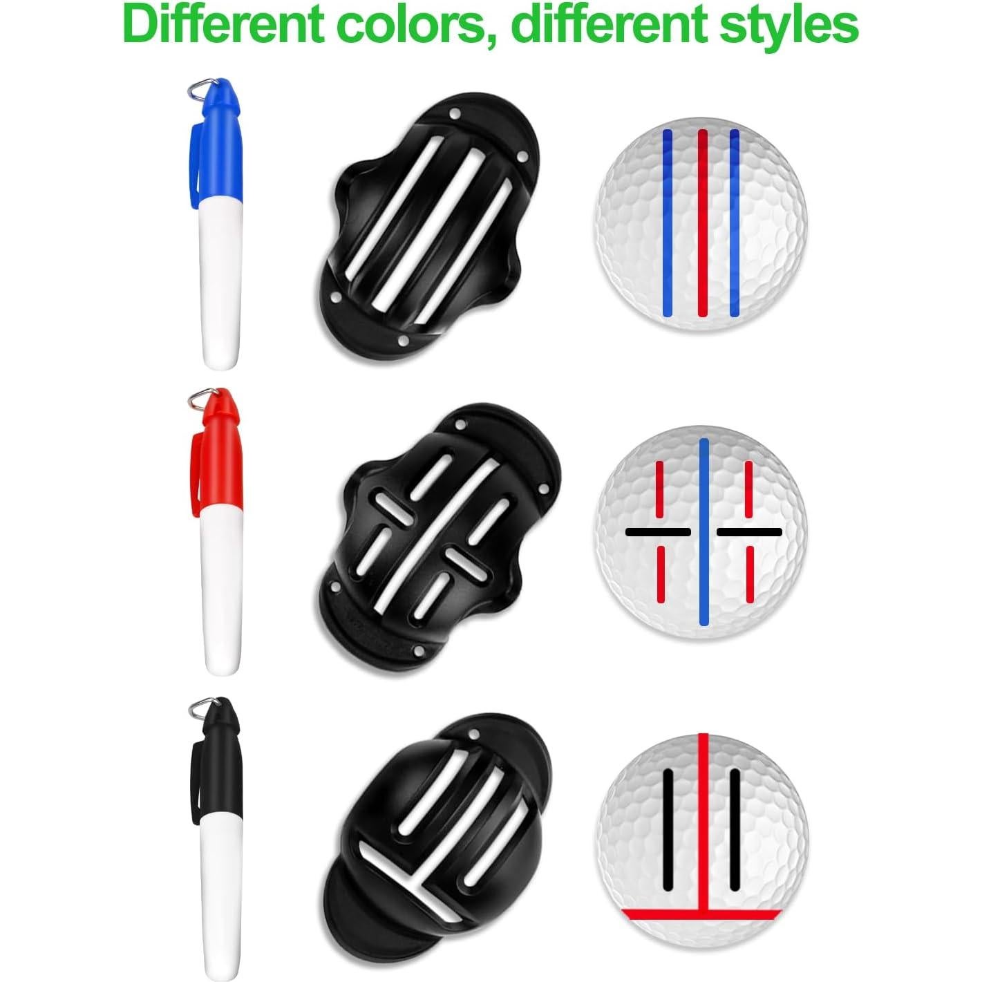 Herramienta de Marcado de Pelotas de Golf Bjabtan - 3 Plantillas y 3 Marcadores