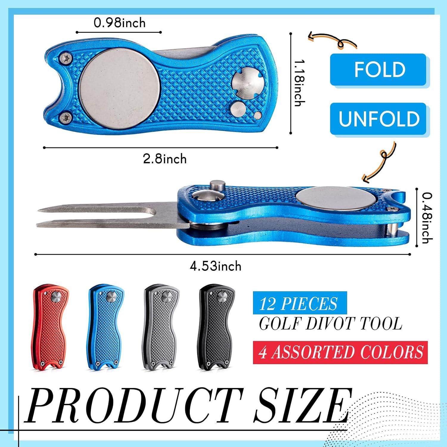 Herramienta de Divot de Golf Poen 12 Pcs Plegable con Marcador