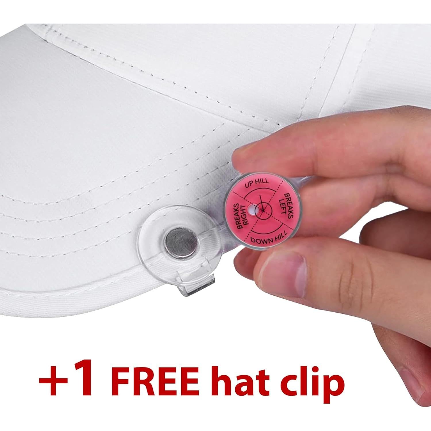 Marcador de bola de golf Fraser Fitness Rojo Premium con nivel de burbuja