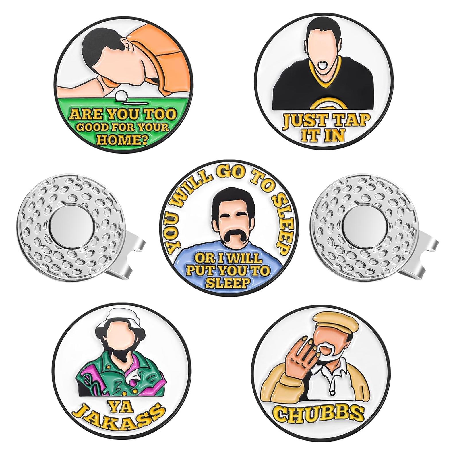 Clips Magnéticos de Golf Jecten con 5 Marcadores Divertidos