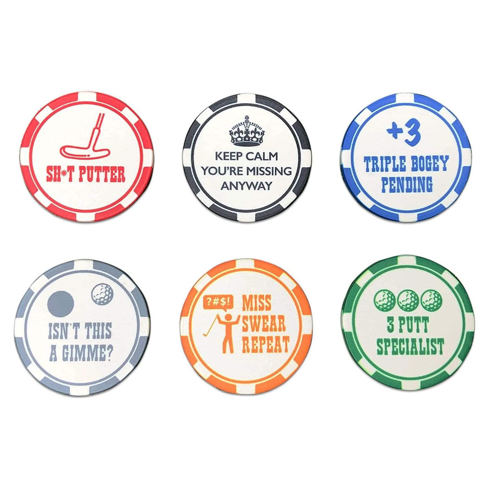 Juego de Marcadores de Golf Divertidos HORRIBLE BALLS - Multicolor