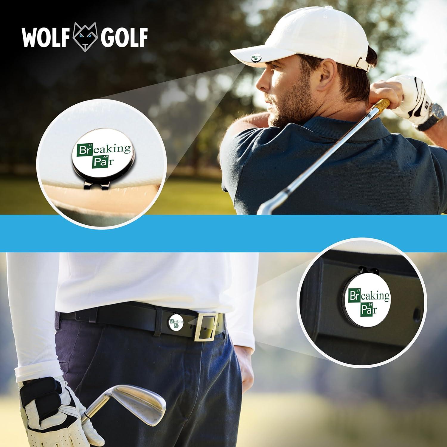Clip de Sombrero con Marcadores de Golf Wolf Golf - Paquete de 3