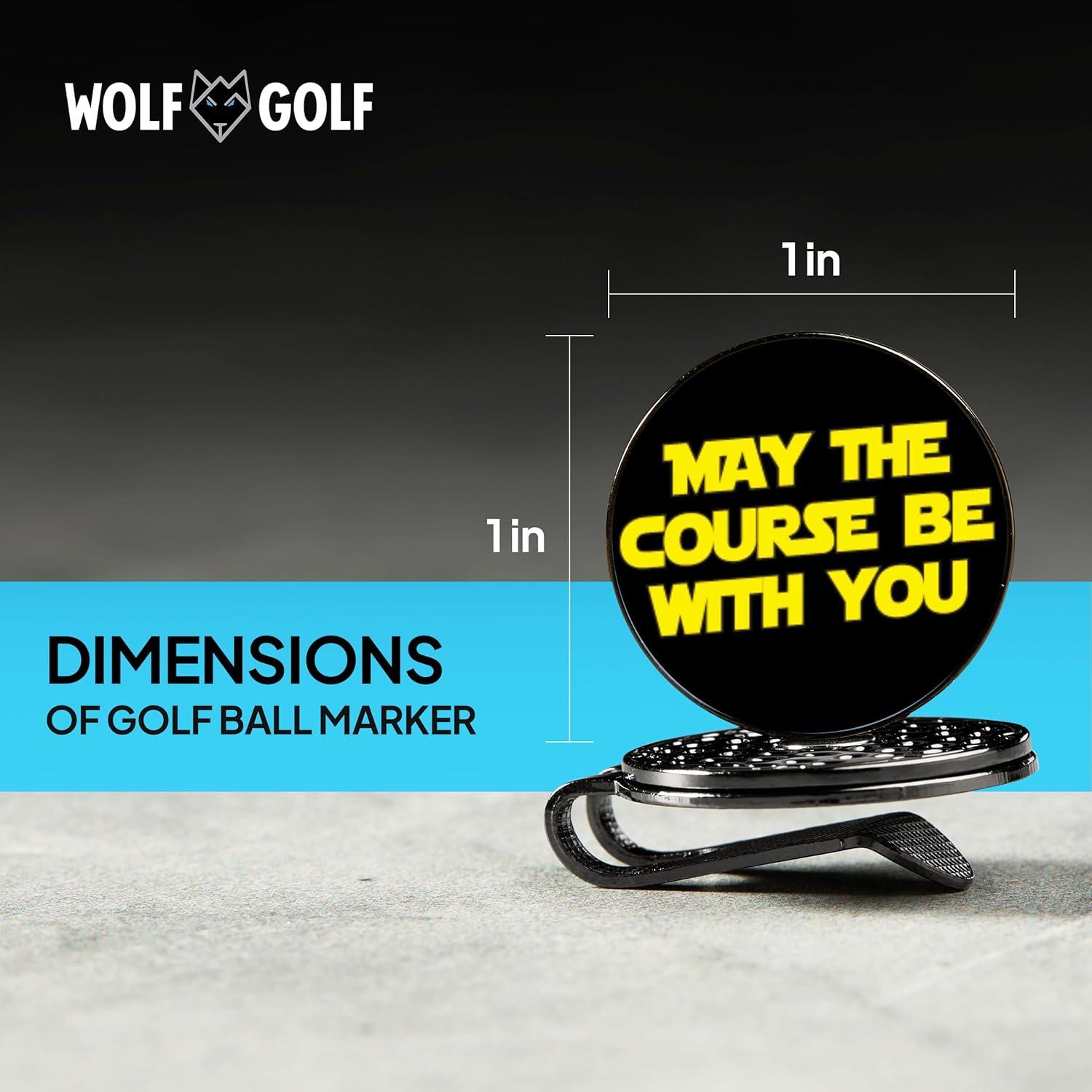 Clip de Sombrero con Marcadores de Golf Wolf Golf - Paquete de 3