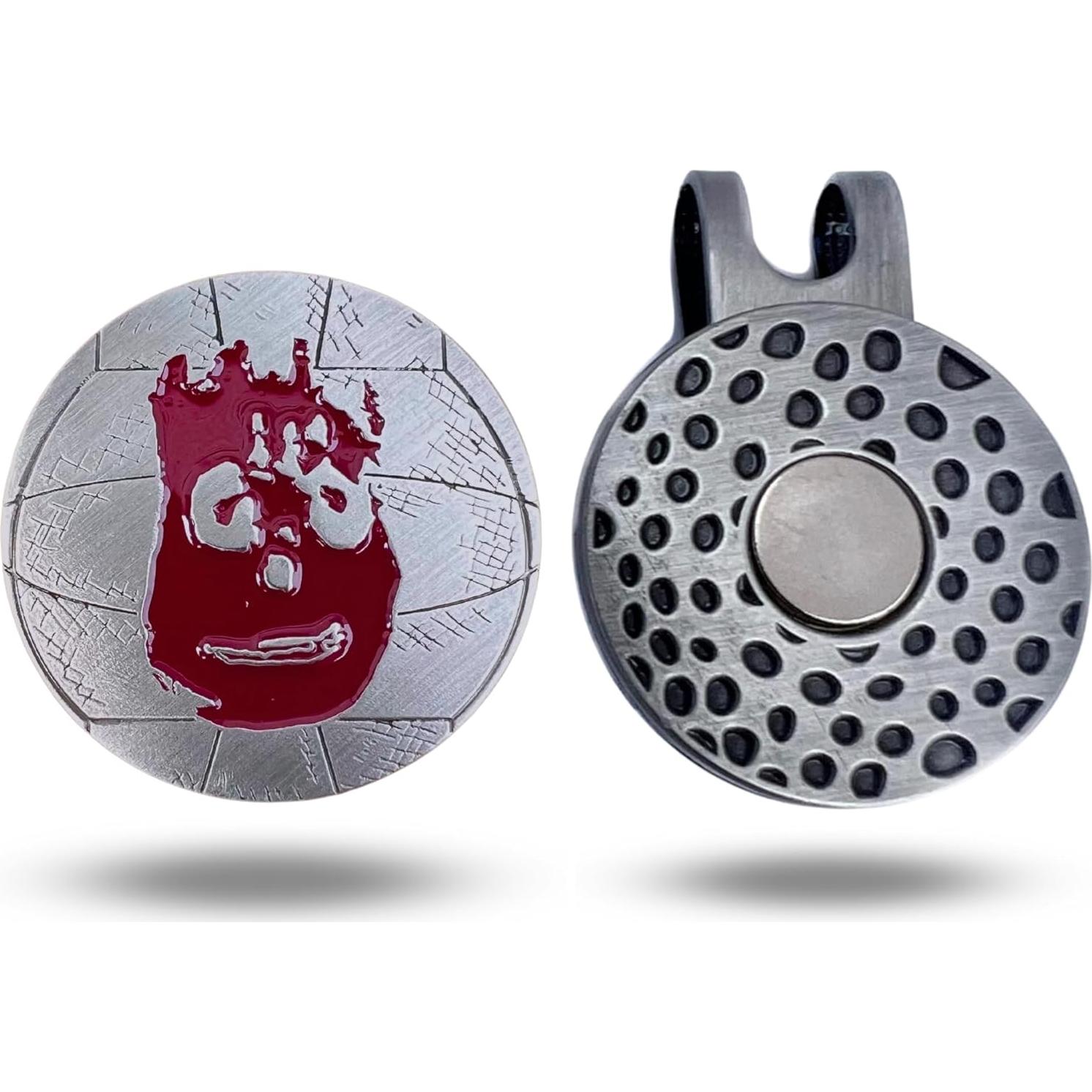 Marcador de Pelota de Golf Magnético Metal Completo con Clip