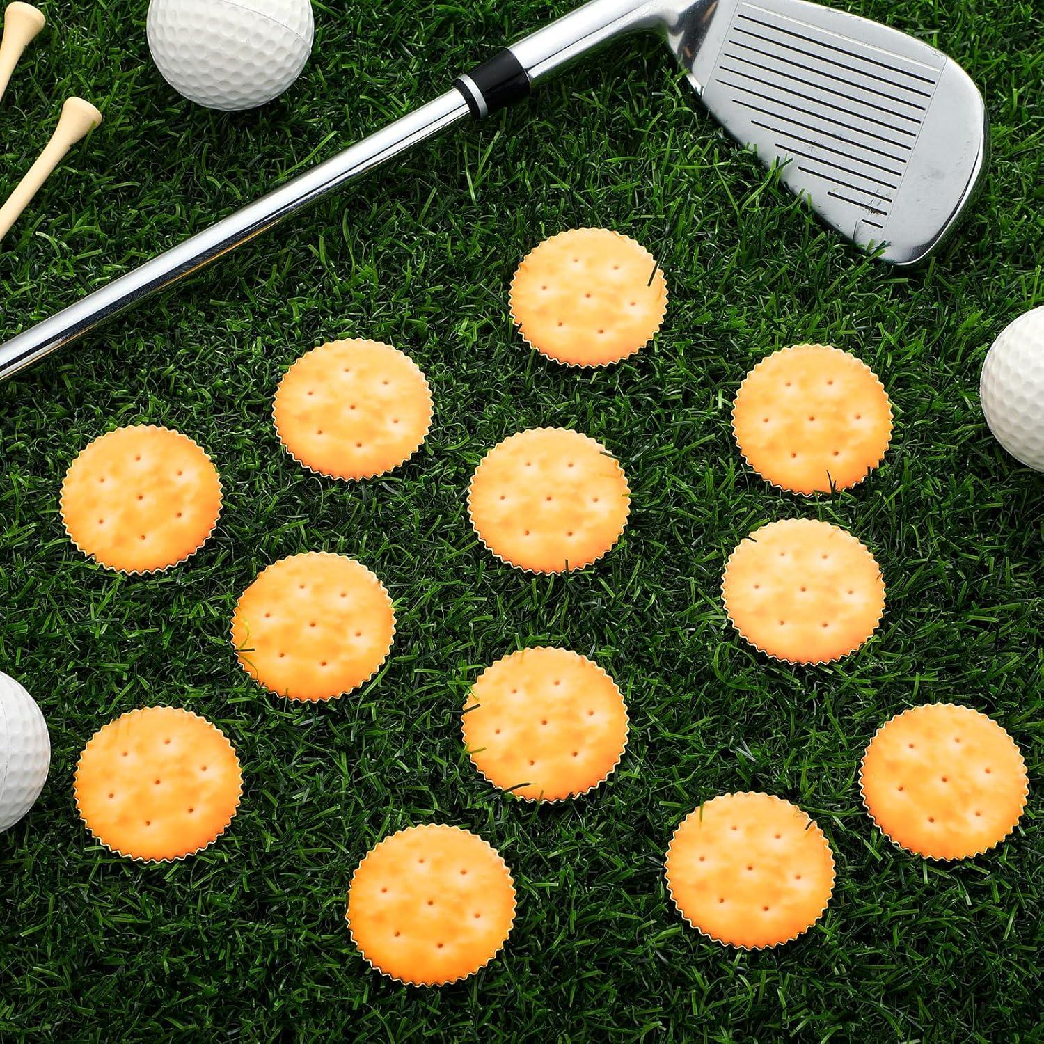 12 Marcadores de Pelotas de Golf Foilswirl Cookies Amarillo