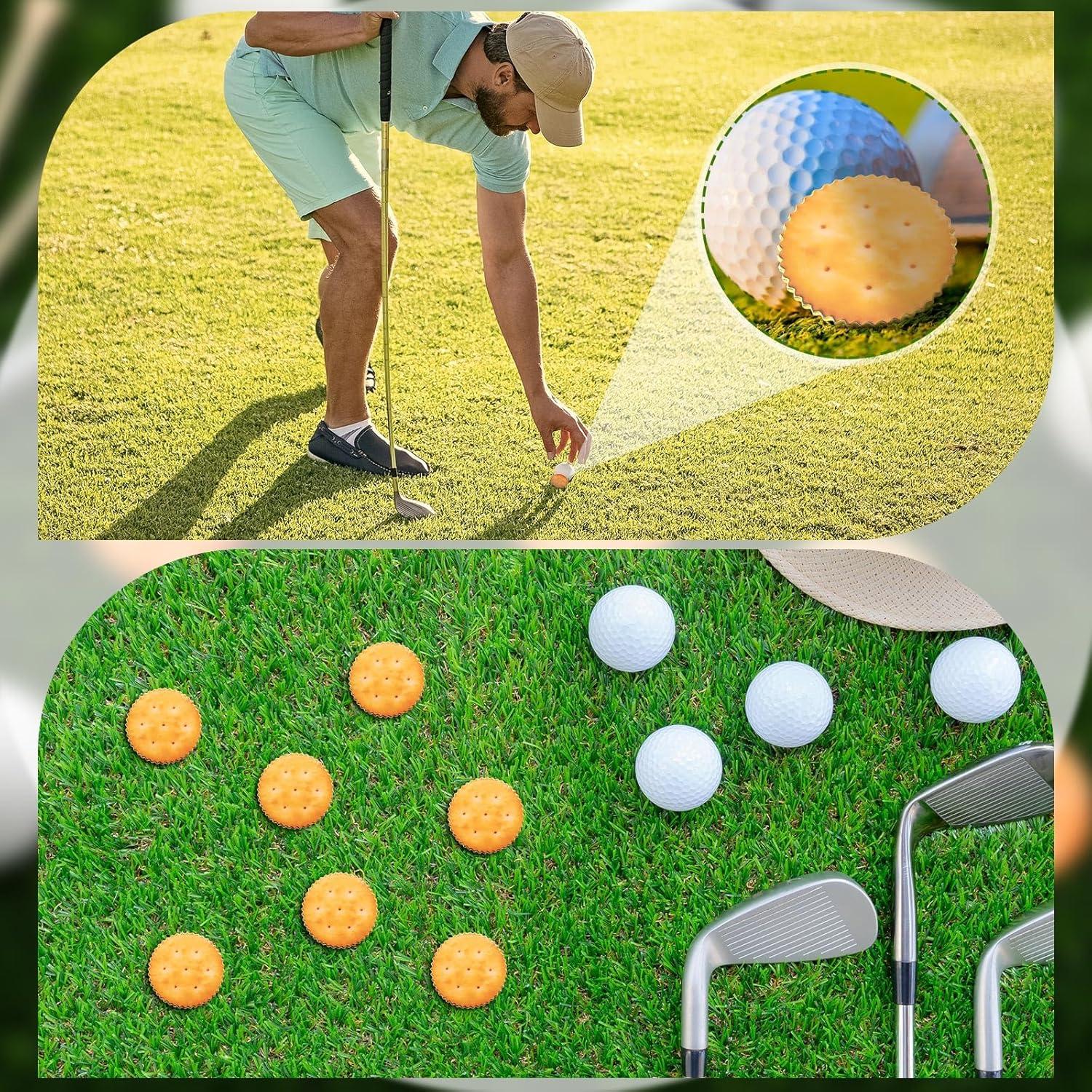 12 Marcadores de Pelotas de Golf Foilswirl Cookies Amarillo