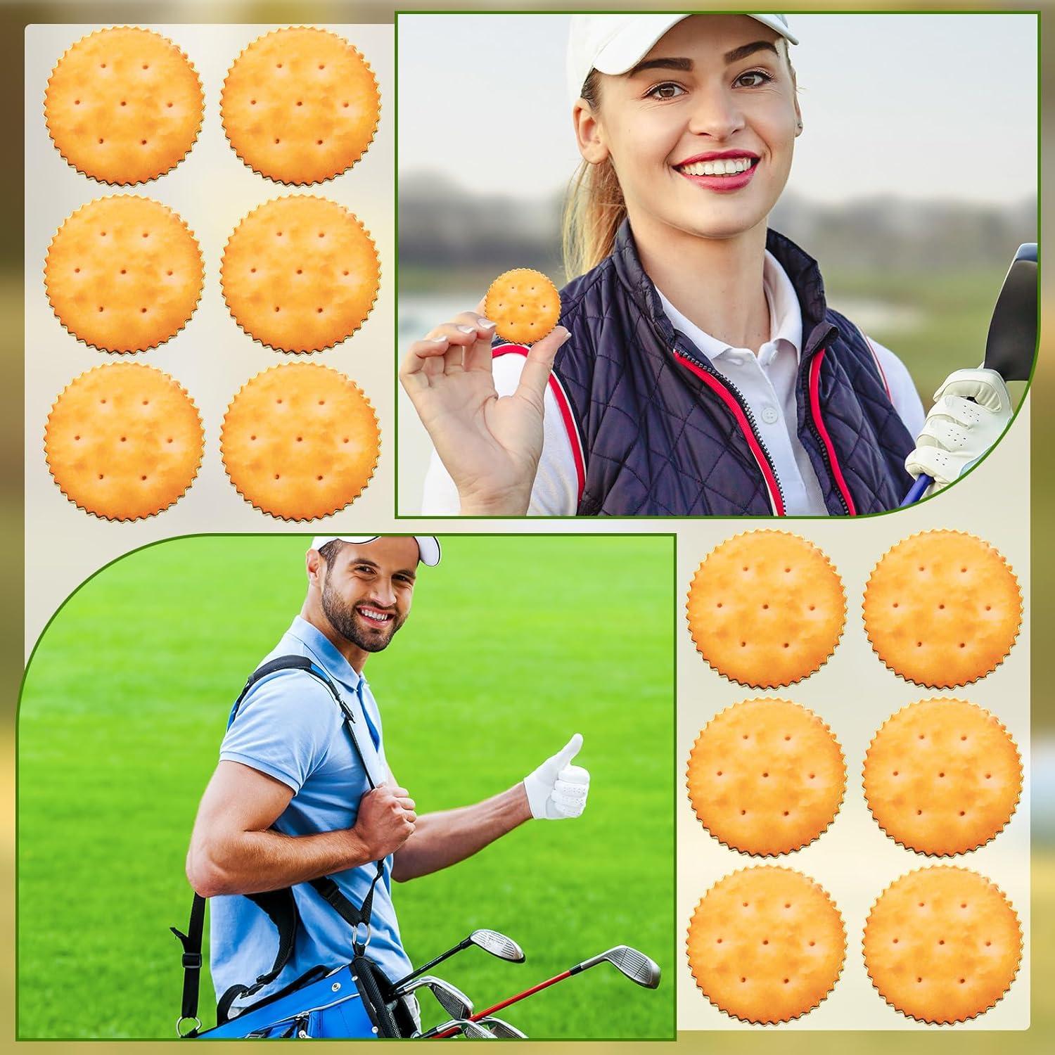 12 Marcadores de Pelotas de Golf Foilswirl Cookies Amarillo