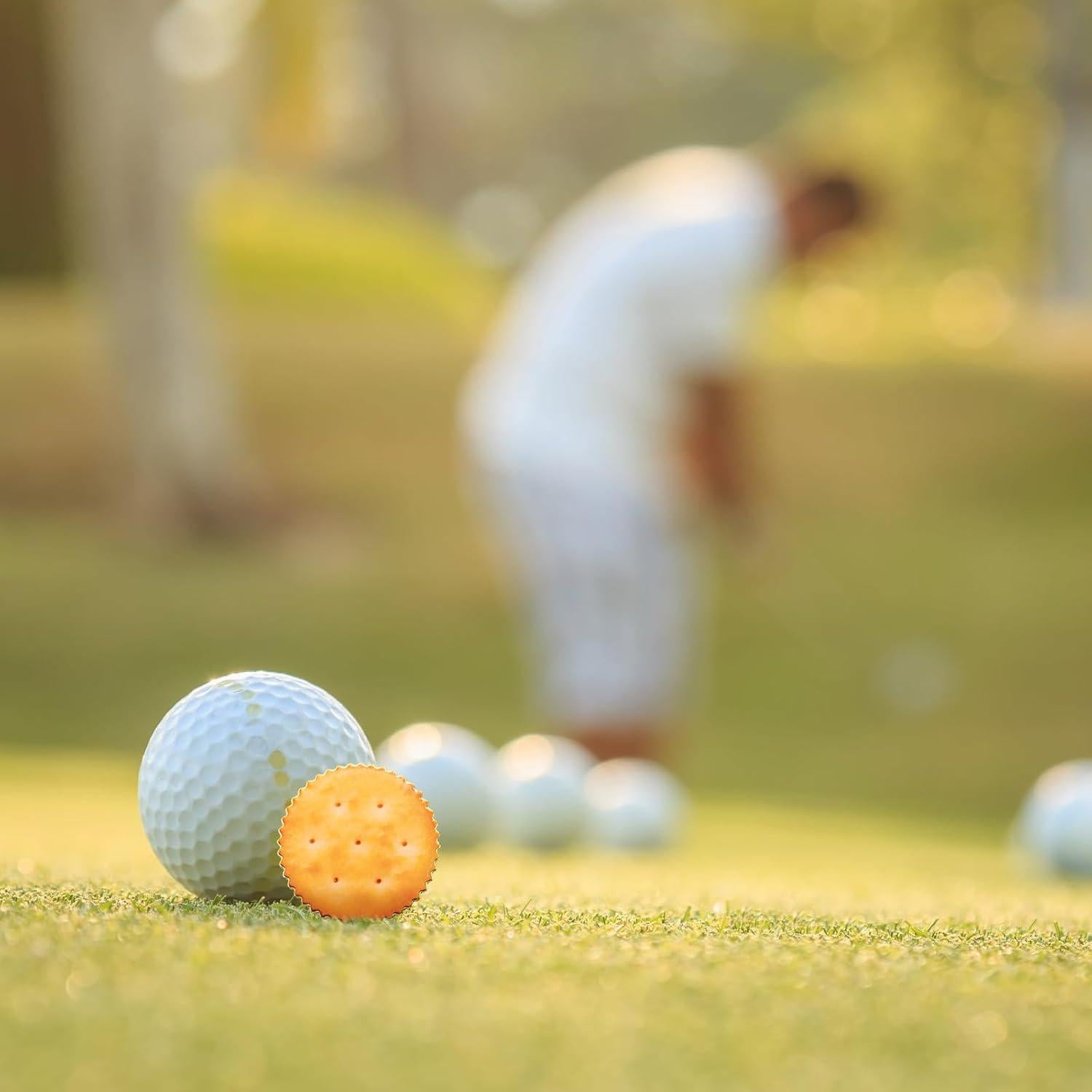 12 Marcadores de Pelotas de Golf Foilswirl Cookies Amarillo