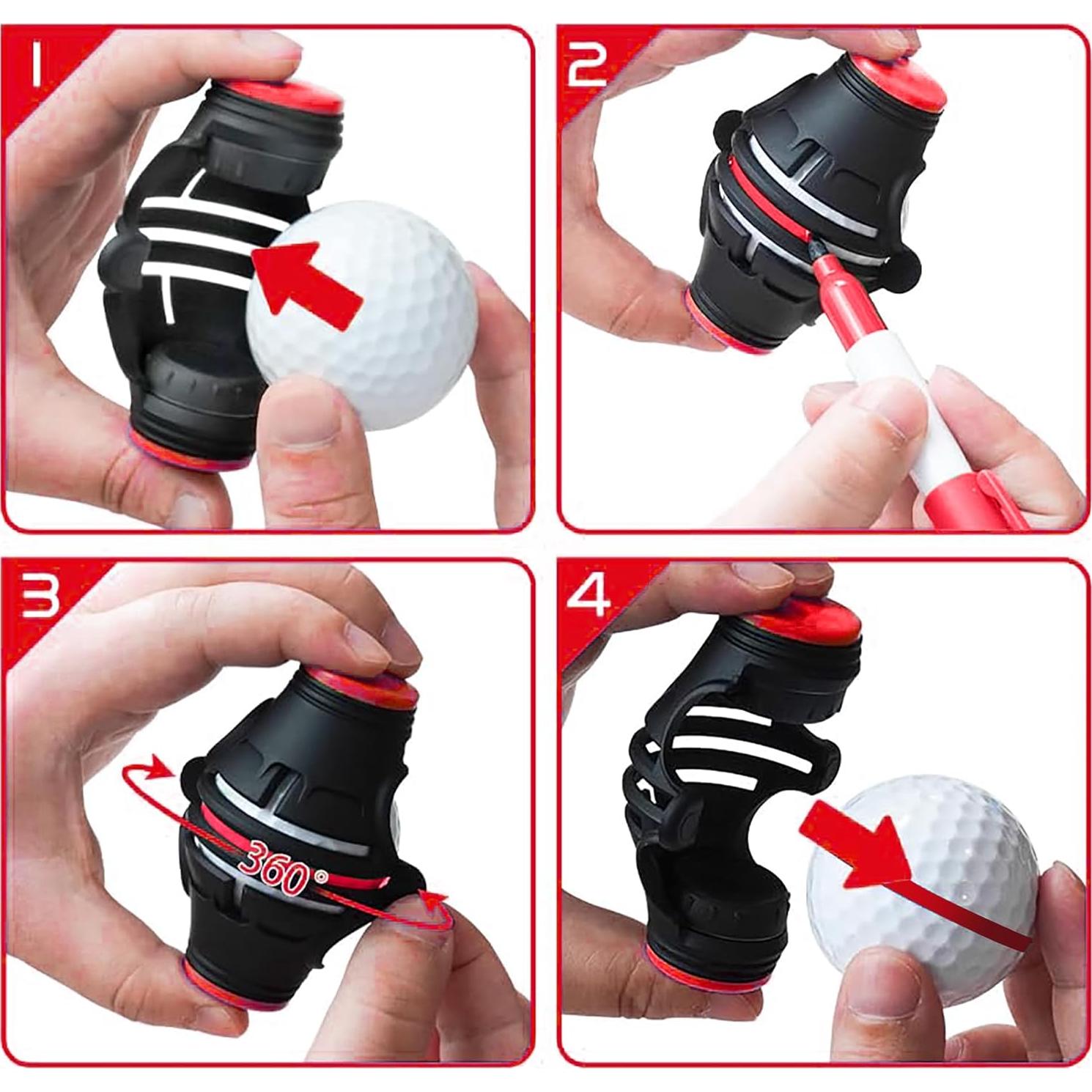 Plantilla Marcador de Pelotas de Golf MAGOLFIN con 4 Colores