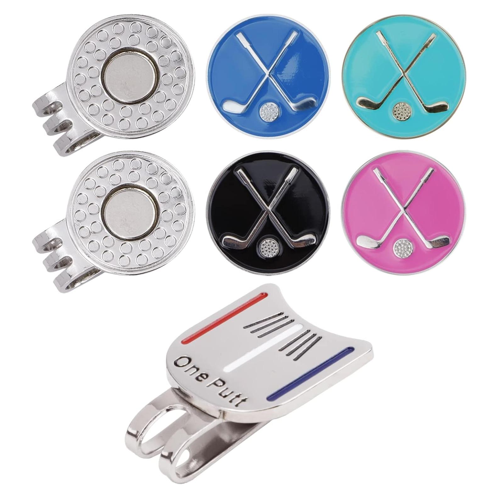 Marcadores de Pelotas de Golf IBEQUEM con Clips Magnéticos - 2 Pcs