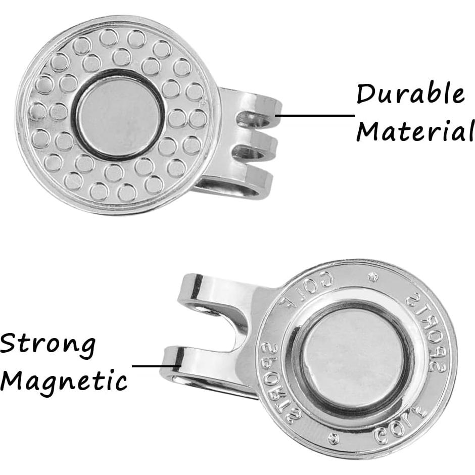 Marcadores de Pelotas de Golf IBEQUEM con Clips Magnéticos - 2 Pcs