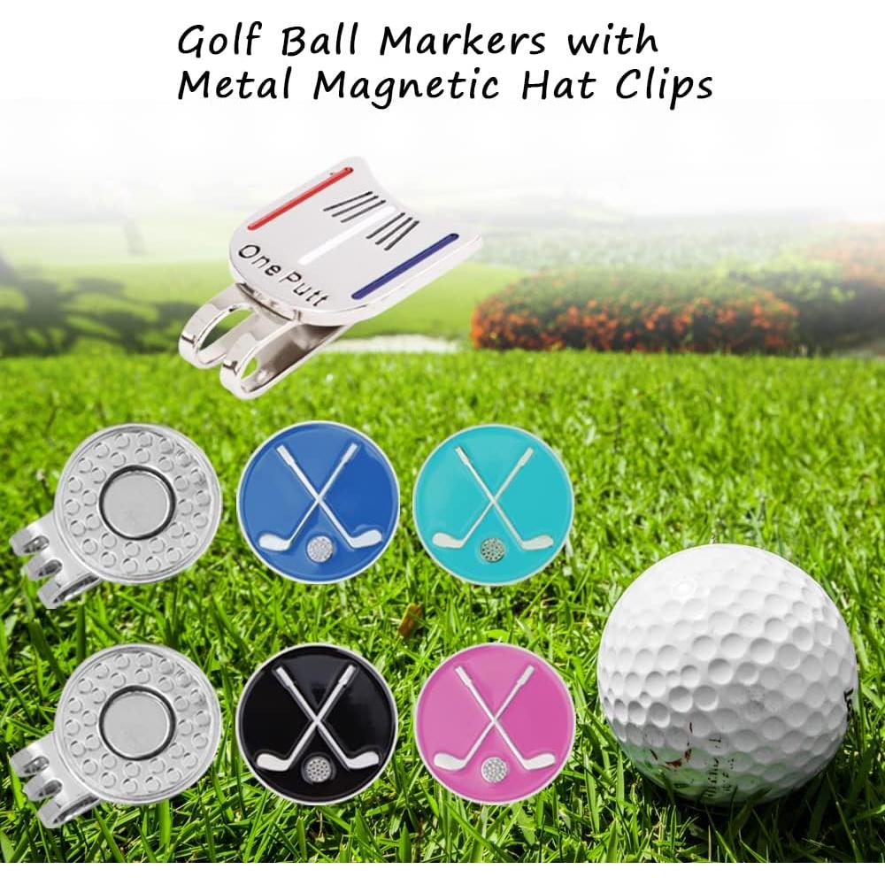 Marcadores de Pelotas de Golf IBEQUEM con Clips Magnéticos - 2 Pcs