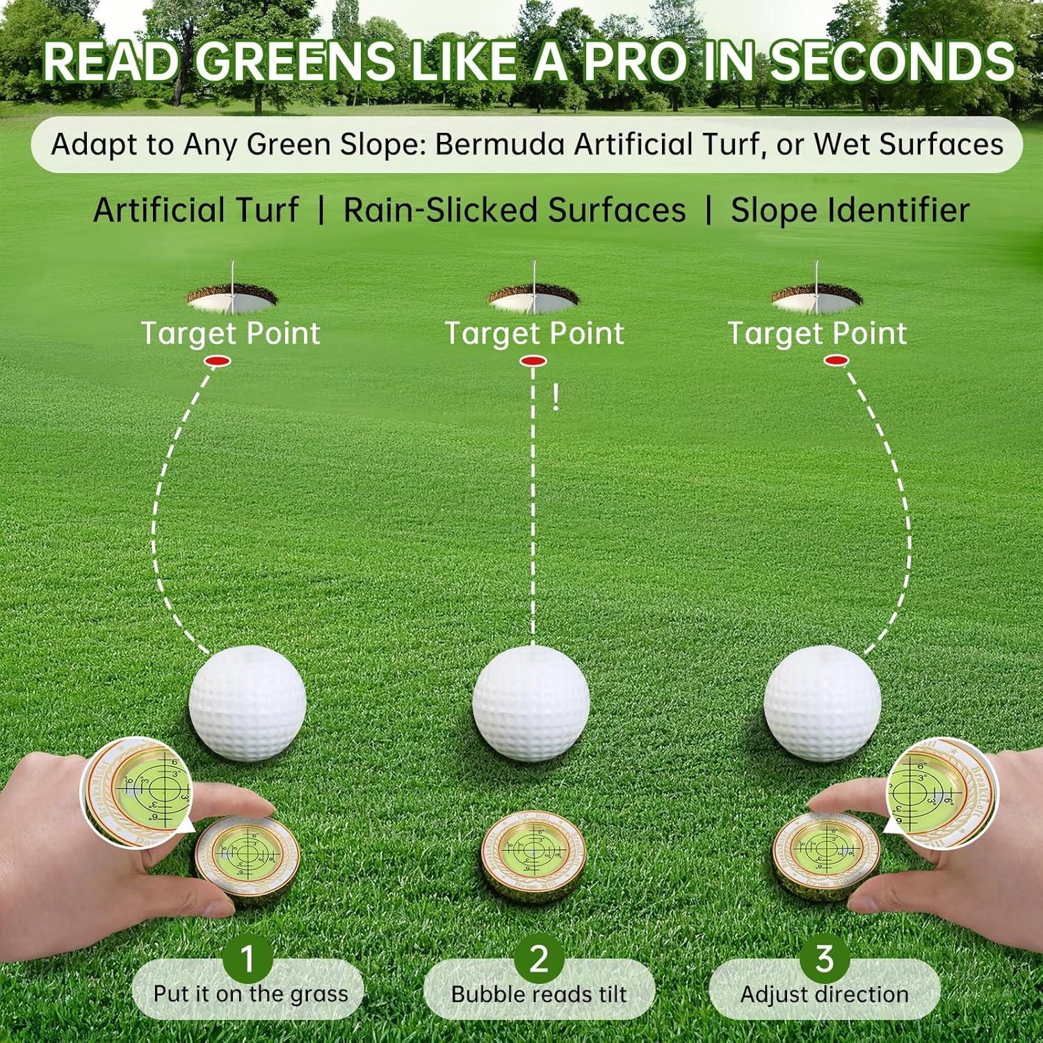 Marcador de Pelotas de Golf RSRIHE Pro Green Reader - Precisión Alta