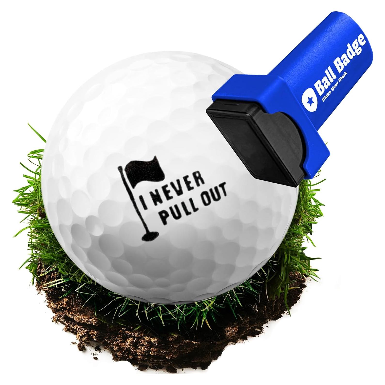 Ball Badge - Golf Ball Stamp (The Funny Series), Golf Ball Marker, Reusable Golf Ball Marking Tool to Identify Golf Balls