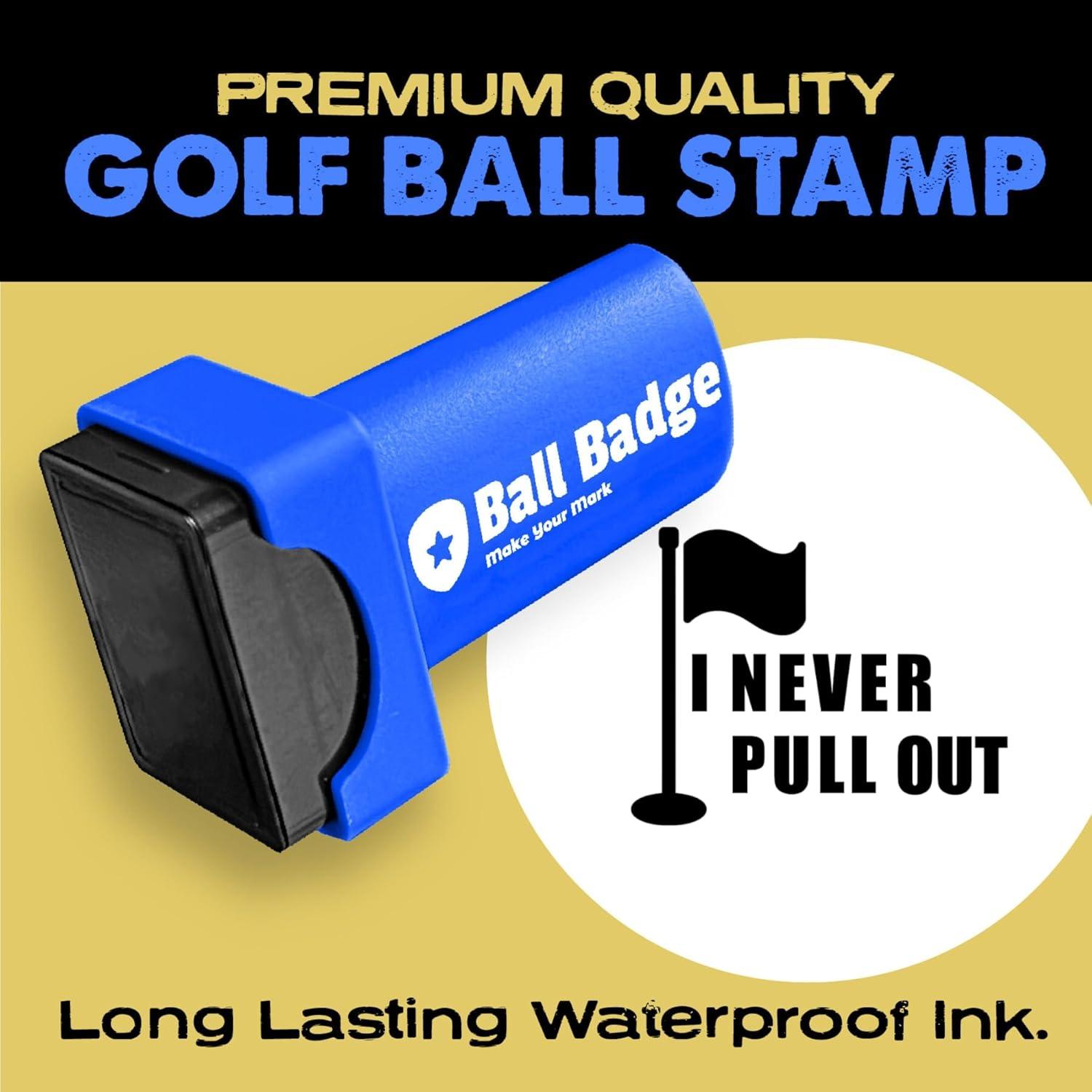 Ball Badge - Golf Ball Stamp (The Funny Series), Golf Ball Marker, Reusable Golf Ball Marking Tool to Identify Golf Balls