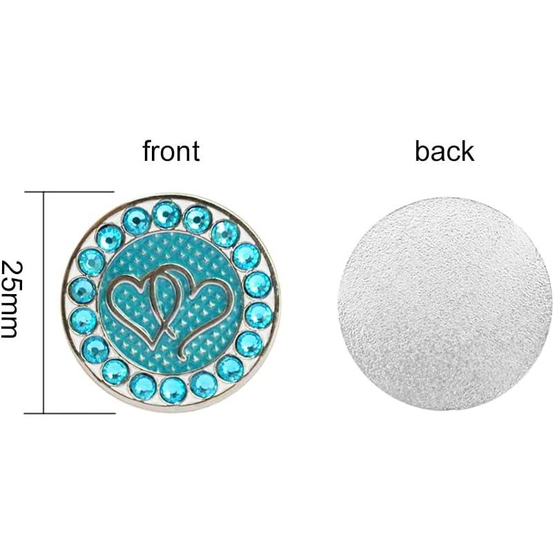 Marcadores de Pelotas de Golf Myartte - Paquete de 3 Cristal