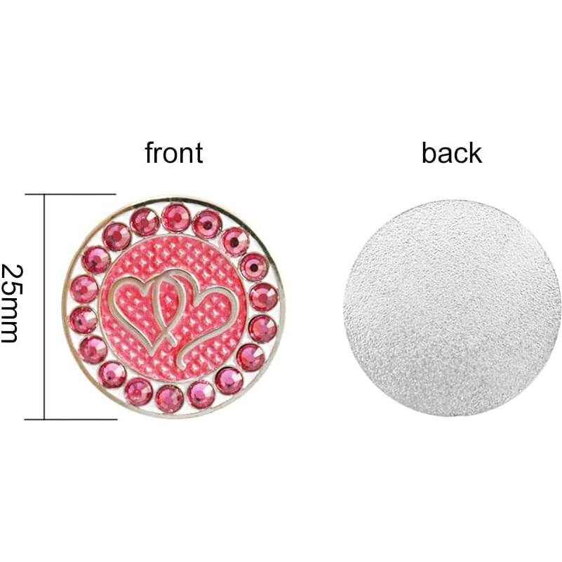 Marcadores de Pelotas de Golf Myartte - Paquete de 3 Cristal